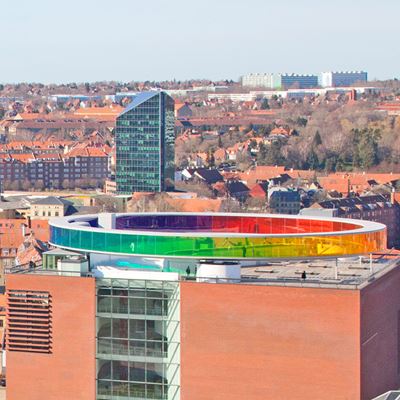 Fotos af regnbuen i Aarhus