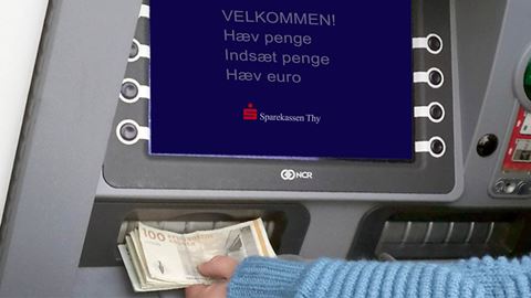 Penge i pengeautomat