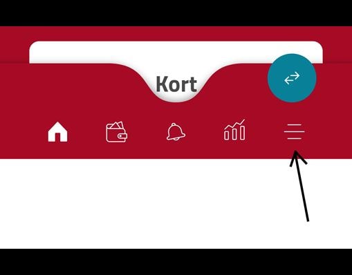 Menu i MobilBank