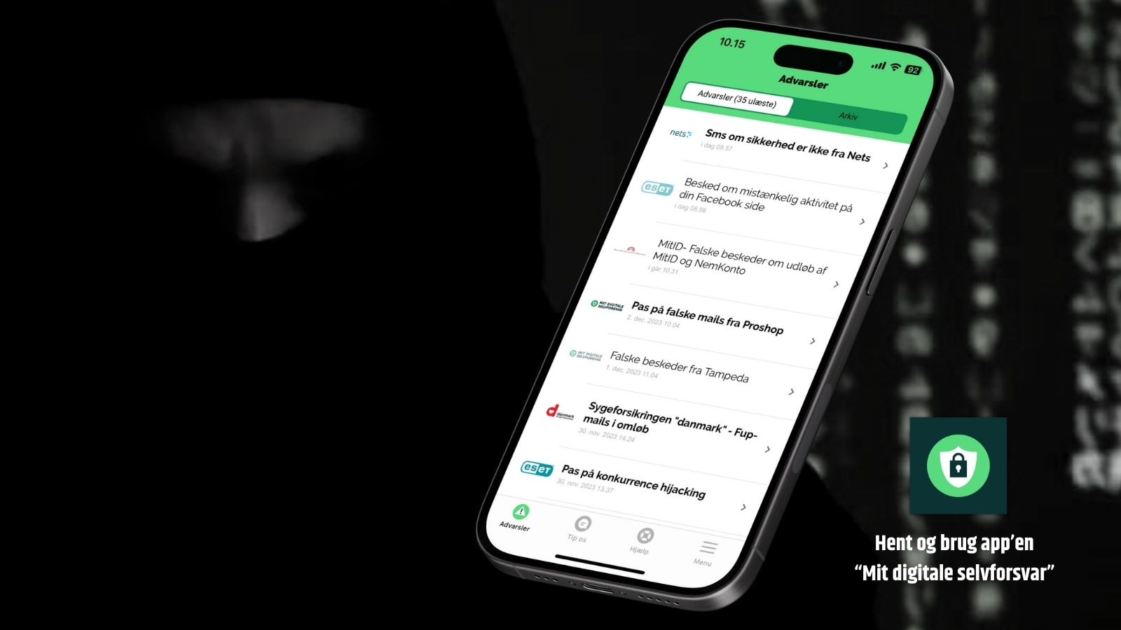 Pas på svindel. App med sikkerhed