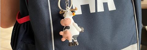 Muhny nøglering på en taske