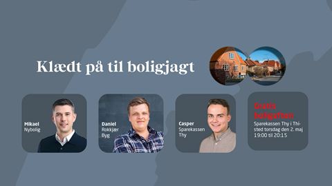 Billede med Thy aftegning i baggrunden og tr personer afbilledet