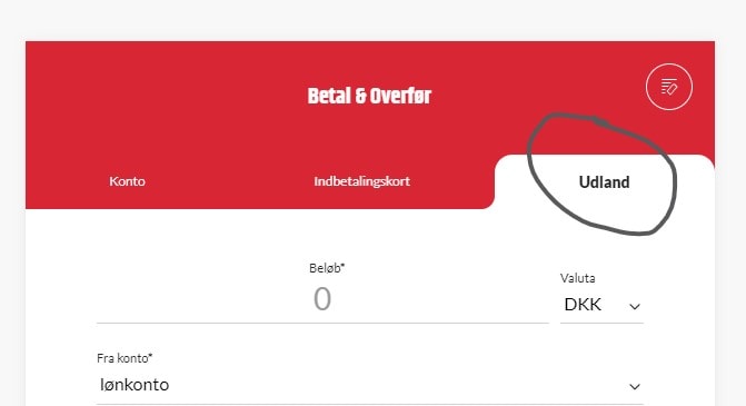 Betalinger til udlandet