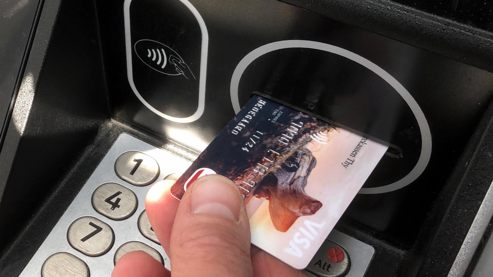 Betalingskort i automat
