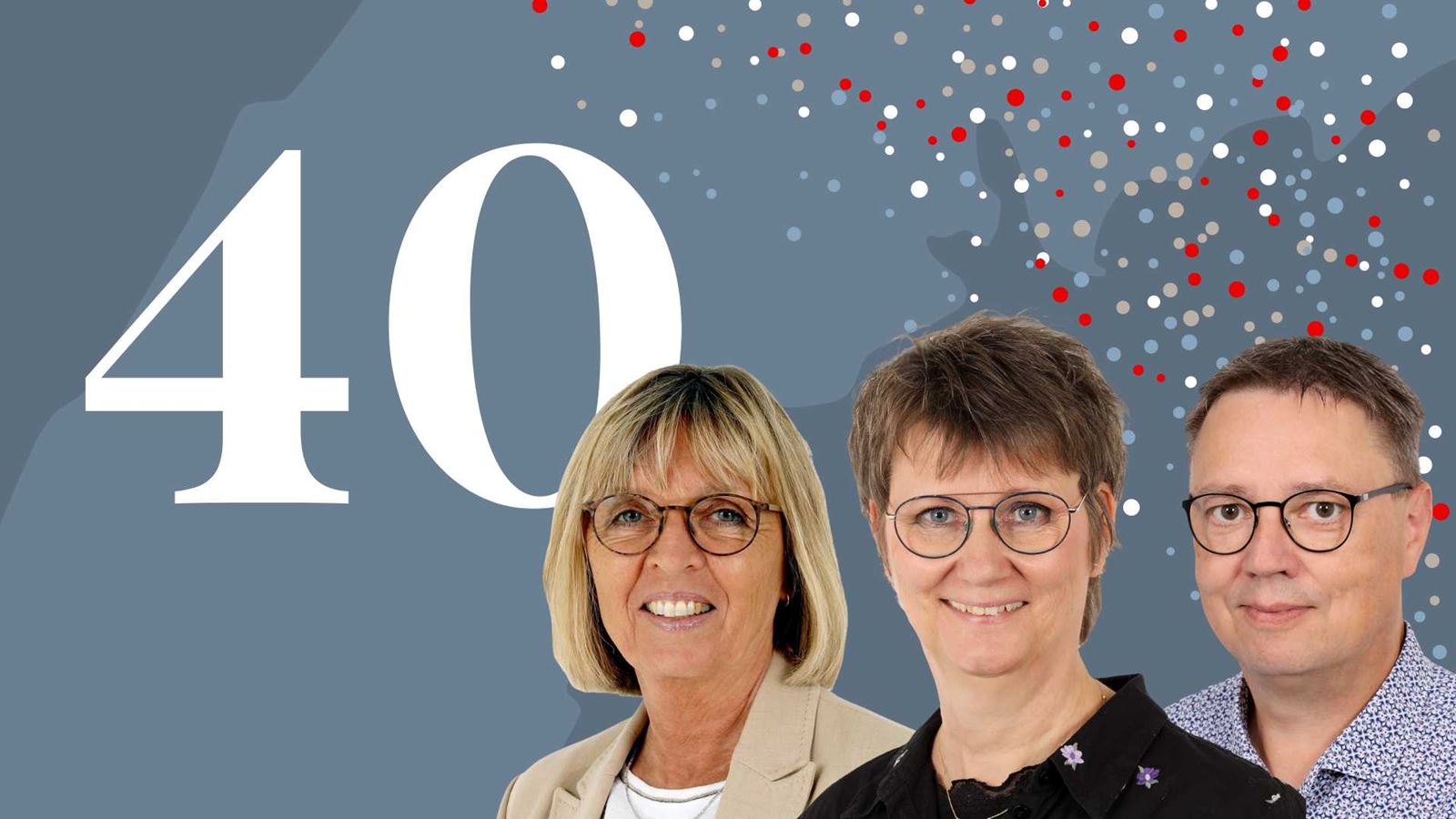 Inge, Marianne og Frank har 40 års jubilæum