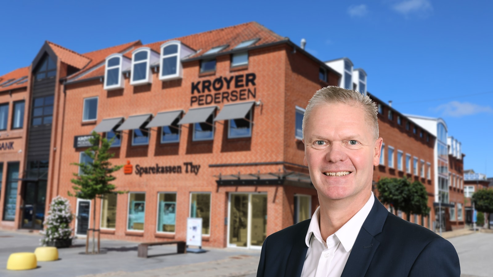 Per Engtorp foran Sparekassen Thy i Struer