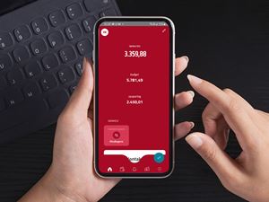 MobilBank på mobiltelefon